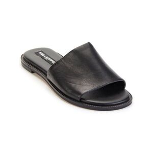 Karl Lagerfeld Gloria Black Leather Slides Sz 10